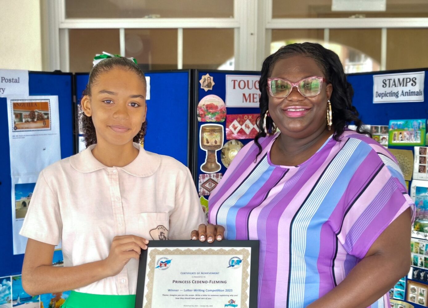 Princess Cedeno-Fleming wins Anguilla’s letter writing contest for second year