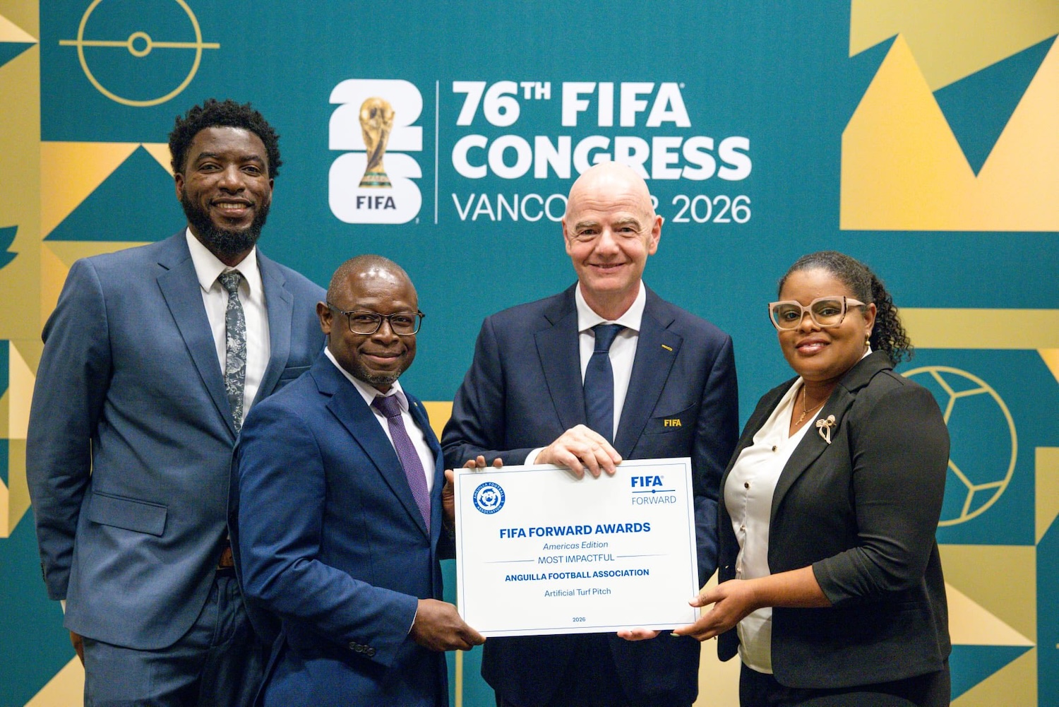 Anguilla Football Association receives FIFA award for ‘most impactful’ infrastructure